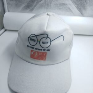 Swachh Bharat Printed White Cap