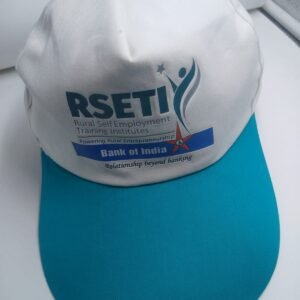 RSETI Printed Promotional Cap (White & Teal)