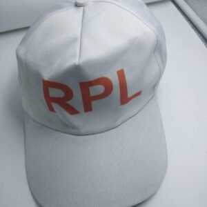 Custom Printed White Cap (RPL Design)