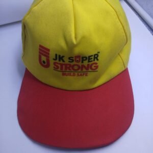 Custom Printed Yellow & Red Cap (Dual Tone Design)