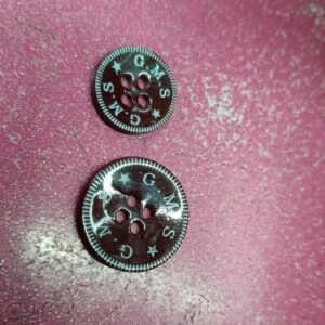 Premium Custom Printed Buttons (Dark Finish – Engraved Style)