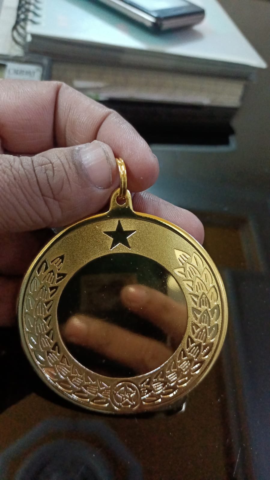 Premium Gold Medal with Mirror Center – Custom Award Medal